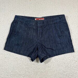 Gap Jeans Womens Cotton Dark Denim Shorts Sz 12 Mid Rise 3" inseam Preppy
